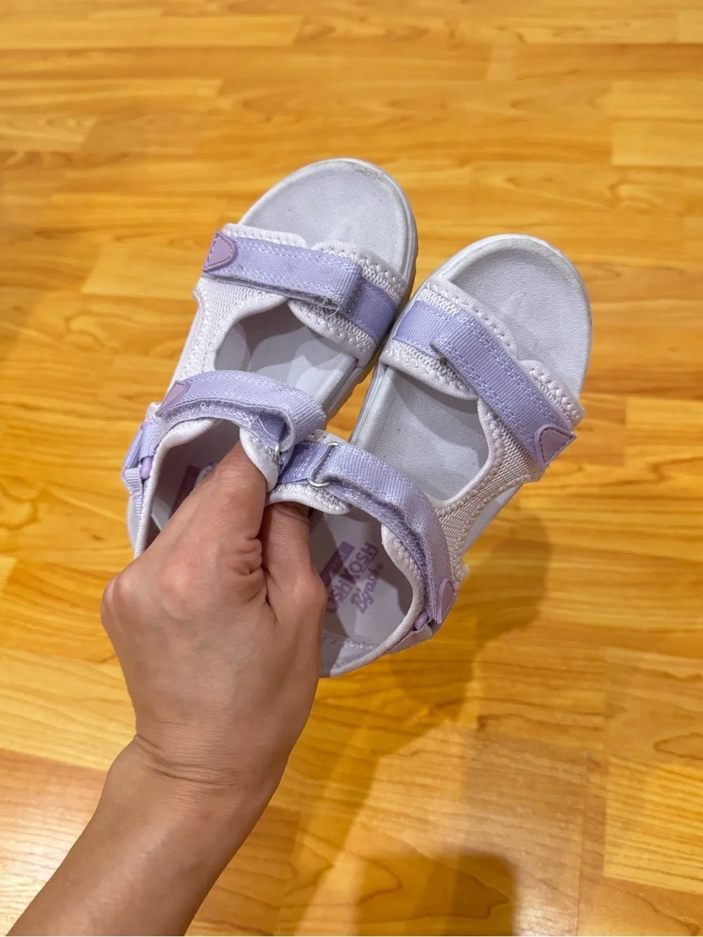 OshKosh B'gosh Lilac and White Kids Adjustable Sandals